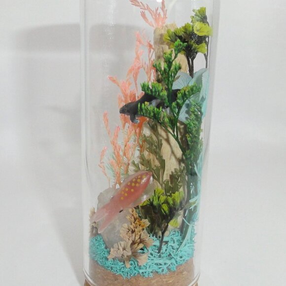 Humpback Whale & Squid Ocean Themed Oddity Jar curiosity dome crystal sea life - Picture 12 of 15